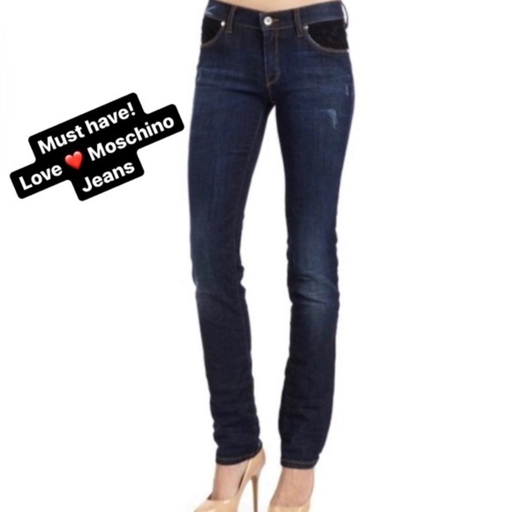 ❤️ Love Moschino Lace Pocket Skinny Jeans waist 33